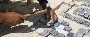 pose de pavé Calçada